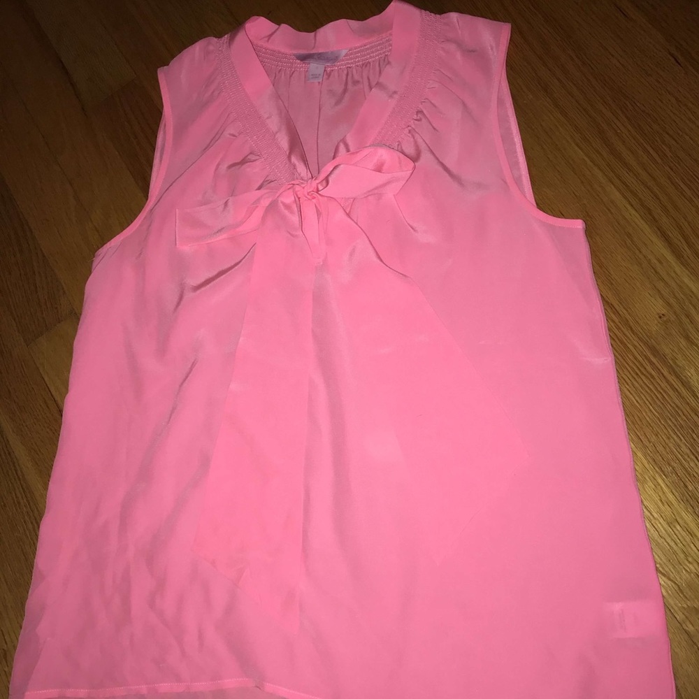 Neon pink Lilly Pulitzer tank top with tie front